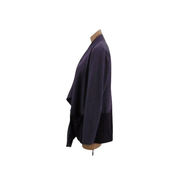 Logo Lorie Goldstein Draped Front Terry Cardigan S Color Block Oversized - Picture 12 of 14